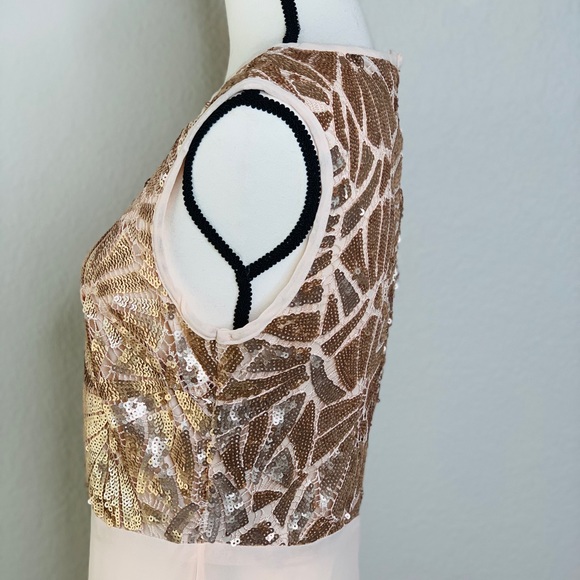 Belle Contrast Sequin Chiffon Bridesmaid Dress, size US 10 - Picture 6 of 16